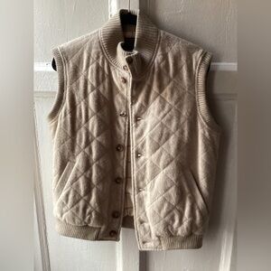 Loro Piana Quilted Ecru Vest